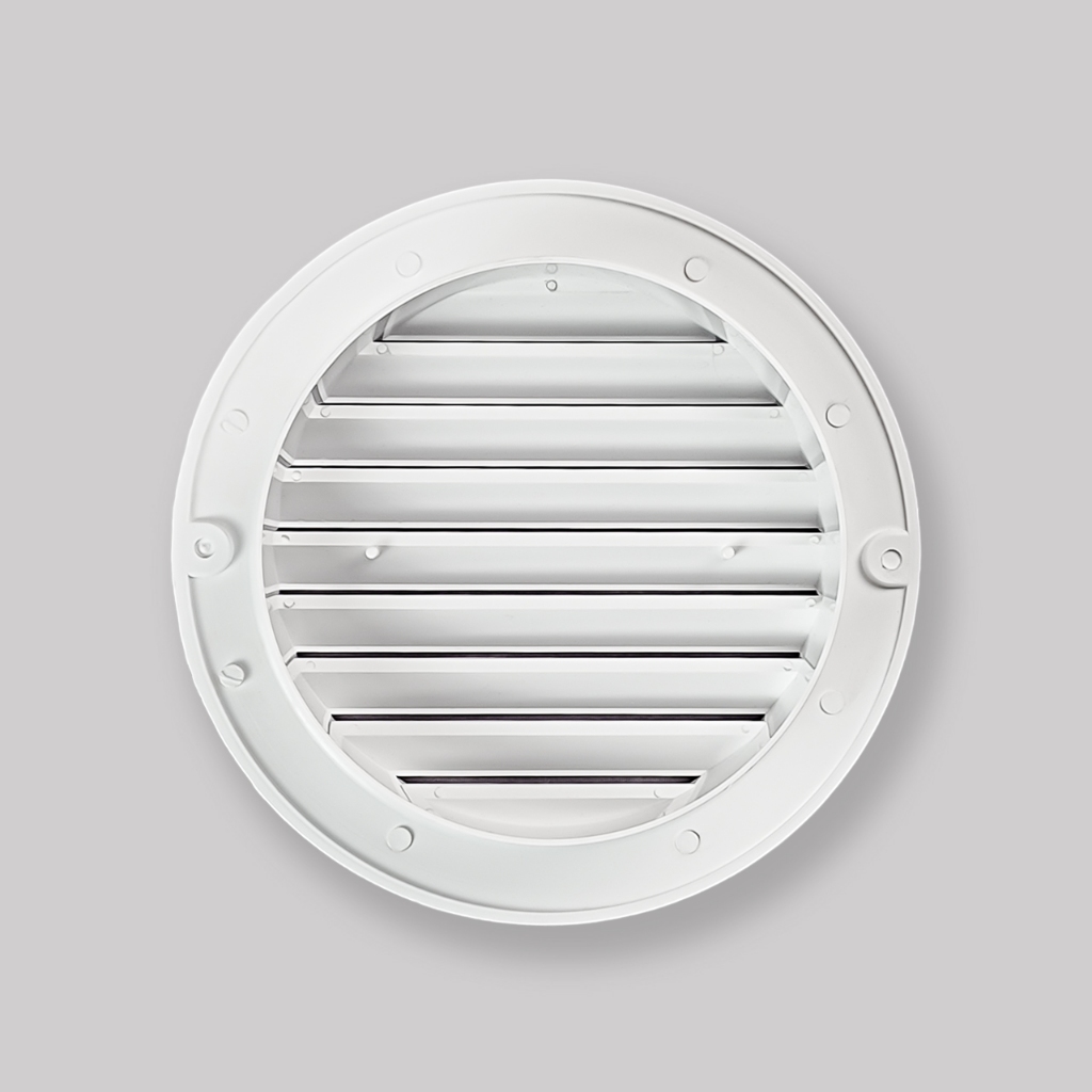 Grade Redonda Acabamento 100mm Veneziana Grelha para Exaustor Ventilação Sicflux Arkit