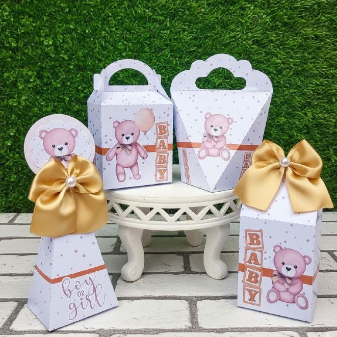 LEMBRANCINHAS FESTAS INFANTIS PERSONALIZADOS TEMA: URSINHO DOURADO / CHÁ REVELAÇÃO / MIMOS / SEMI-MONTADOS