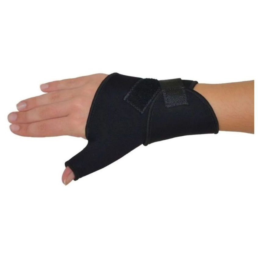 Munhequeira De Pulso Em Neoprene Com Polegar Bilateral Preto em Oferta na Shopee