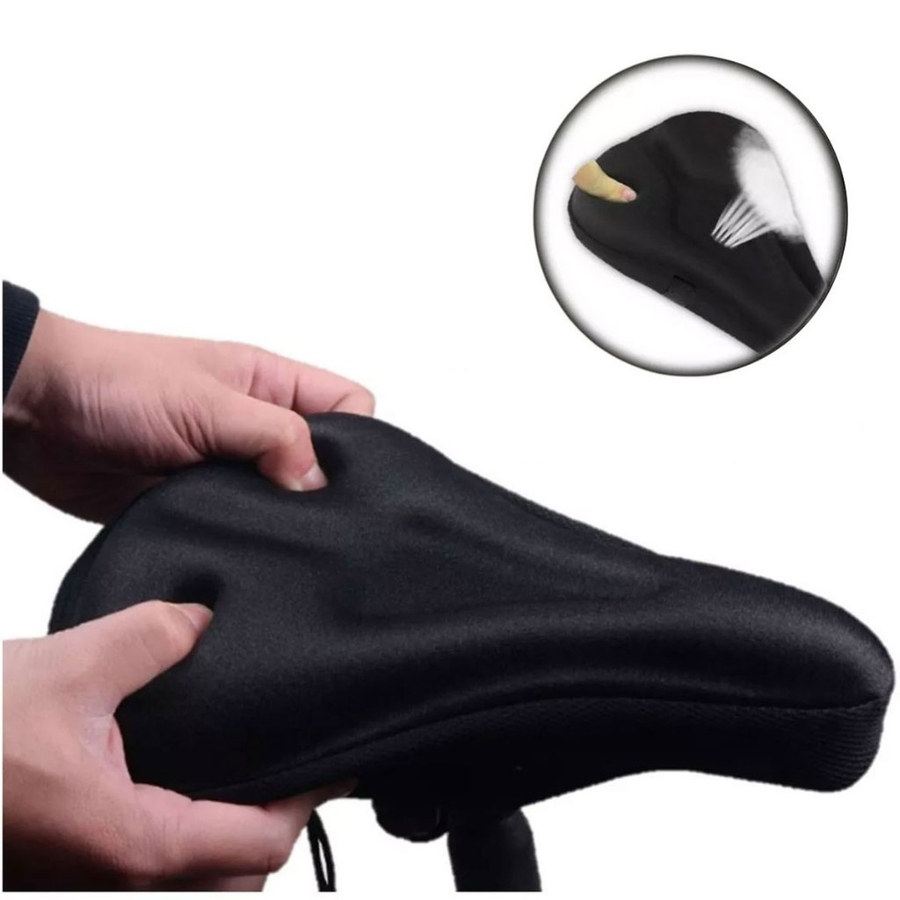 Capa de Gel para Banco Selim Bicicleta Bike para Ciclismo Almofada de Gel Ajustável Confortável 3D