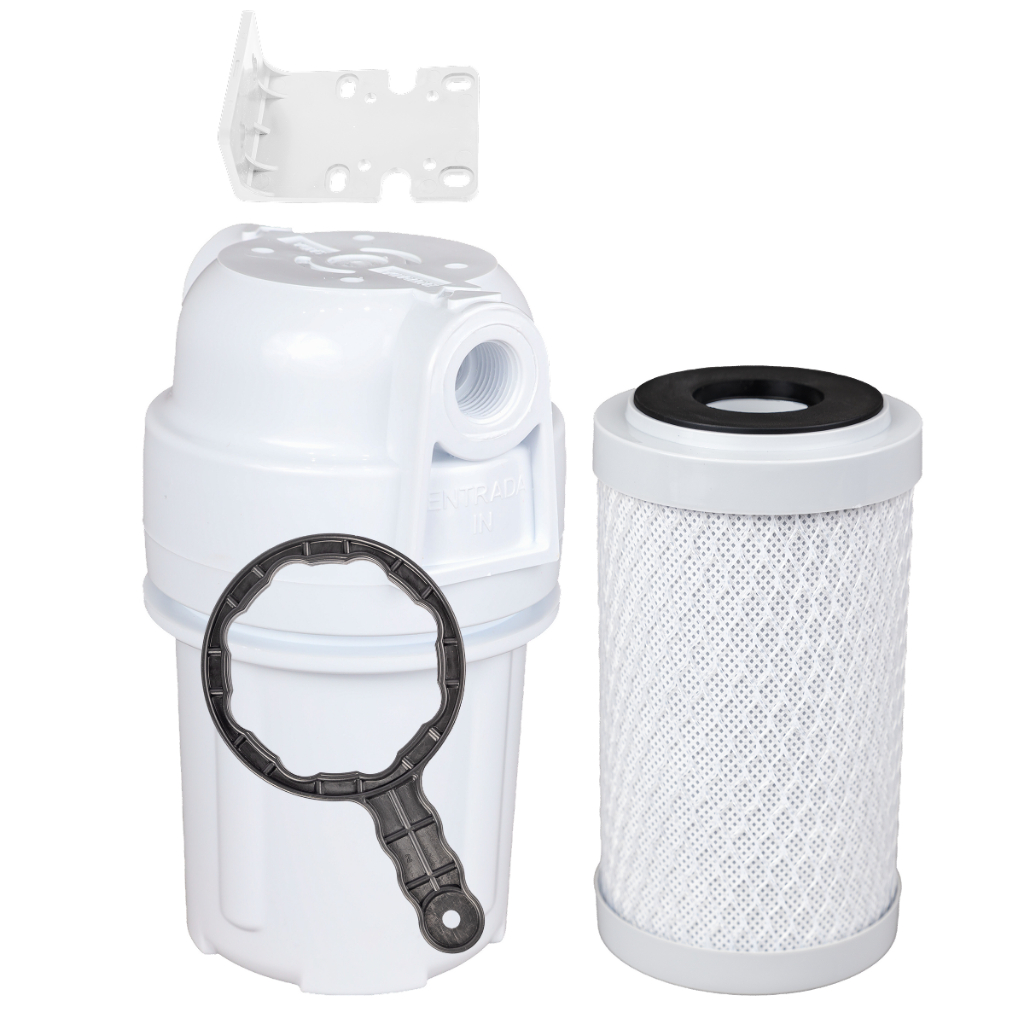 Filtro Torneira Pia Chuveiro + Refil Carbon Block Tira Cloro em Oferta na Shopee