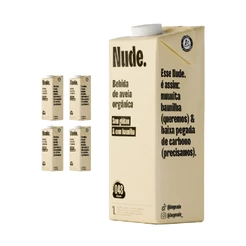 Nude Leite de Aveia Baunilha 1L - Pack 4x