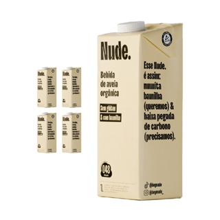 Nude Leite de Aveia Baunilha 1L - Pack 4x em Oferta na Shopee