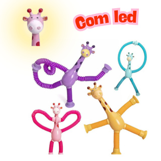 Kit 15 girafas estica e gruda pop it tubo lembrancinha infantil em Oferta na Shopee