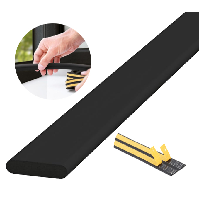 Fita Veda Frestas Adesivo Preto 2mm Preto Isolamento Térmico Vedação Porta Janela 6m em Oferta na Shopee
