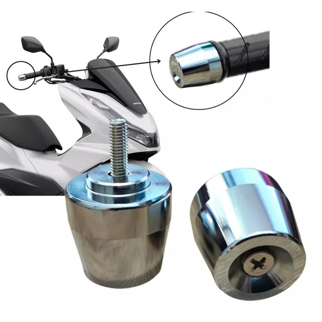 PAR DE PESO PEZINHO CROMADO PCX 150 PARA GUIDAO DE MOTO