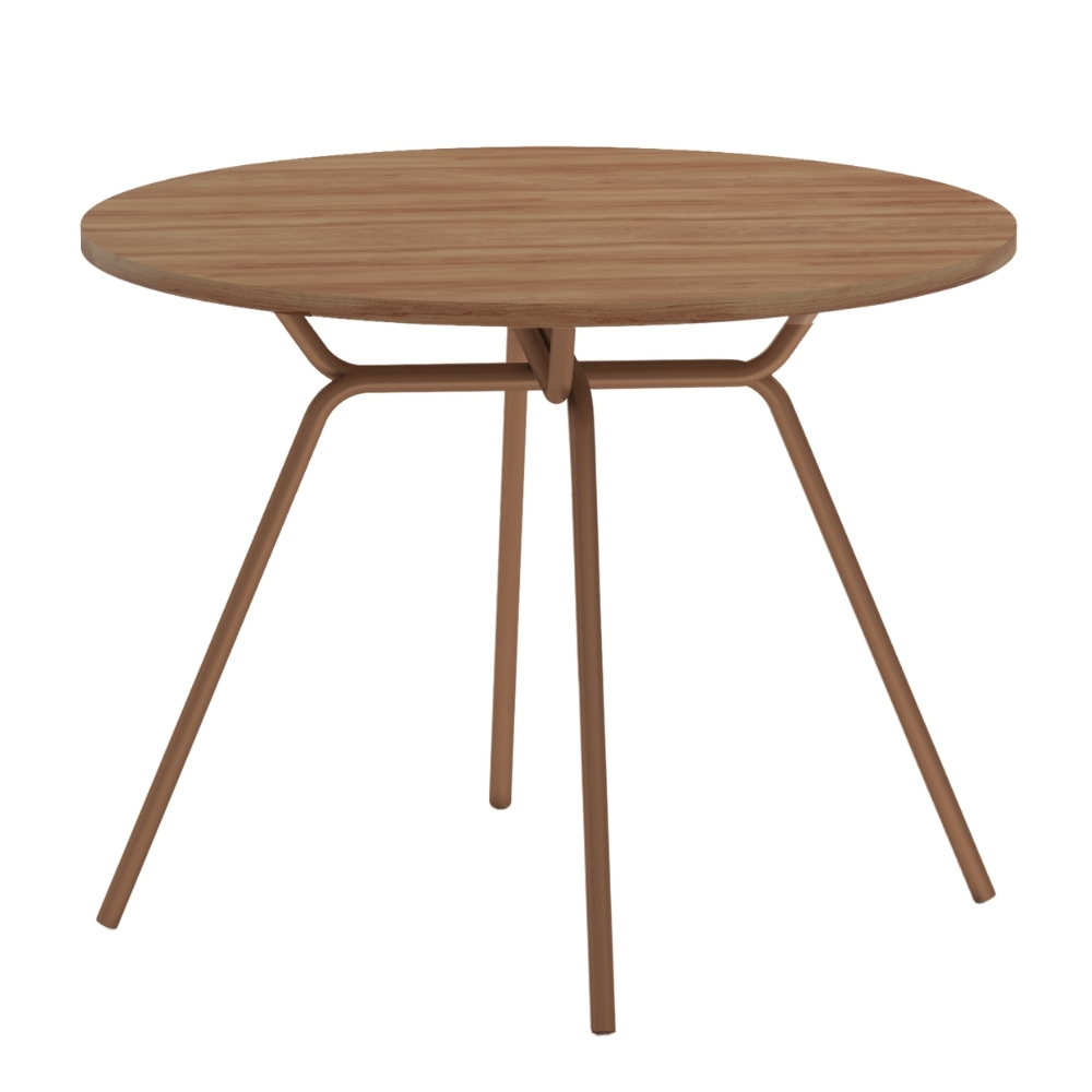 Mesa de Jantar Redonda 1m 1588 Carraro Freijó/Rose em Oferta na Shopee