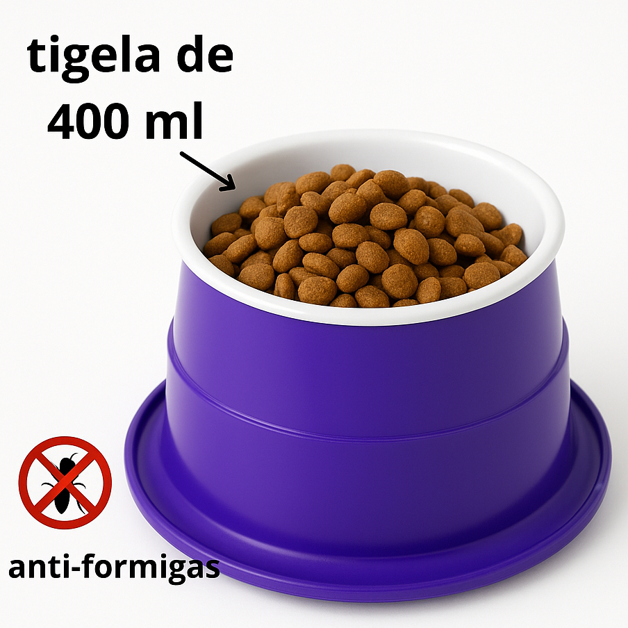 comedouro elevado cachorro e Gatos  com anti formiga– Tigela Premium Resistente e Higiênica