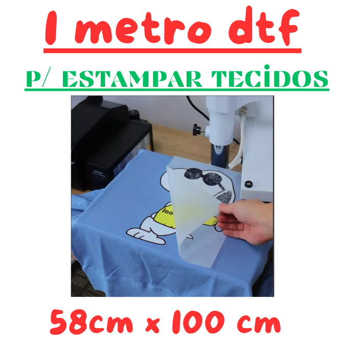 Leia Descrição - Metro DTf Têxtil Para Camisetas Estampadas 60x100 cm Envio Imediato