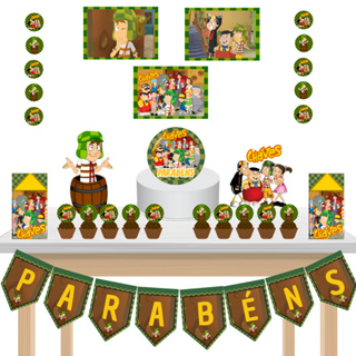 KIT festa - Kit só um Bolinho Chaves Chavinho Turma do Chaves Papel Fotográfico (LEIA A DESCRIÇÃO) em Oferta na Shopee