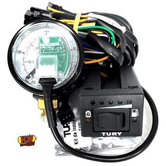 Chave comutadora para kit gnv tury T1000 completa chave +c hicote + manômetro