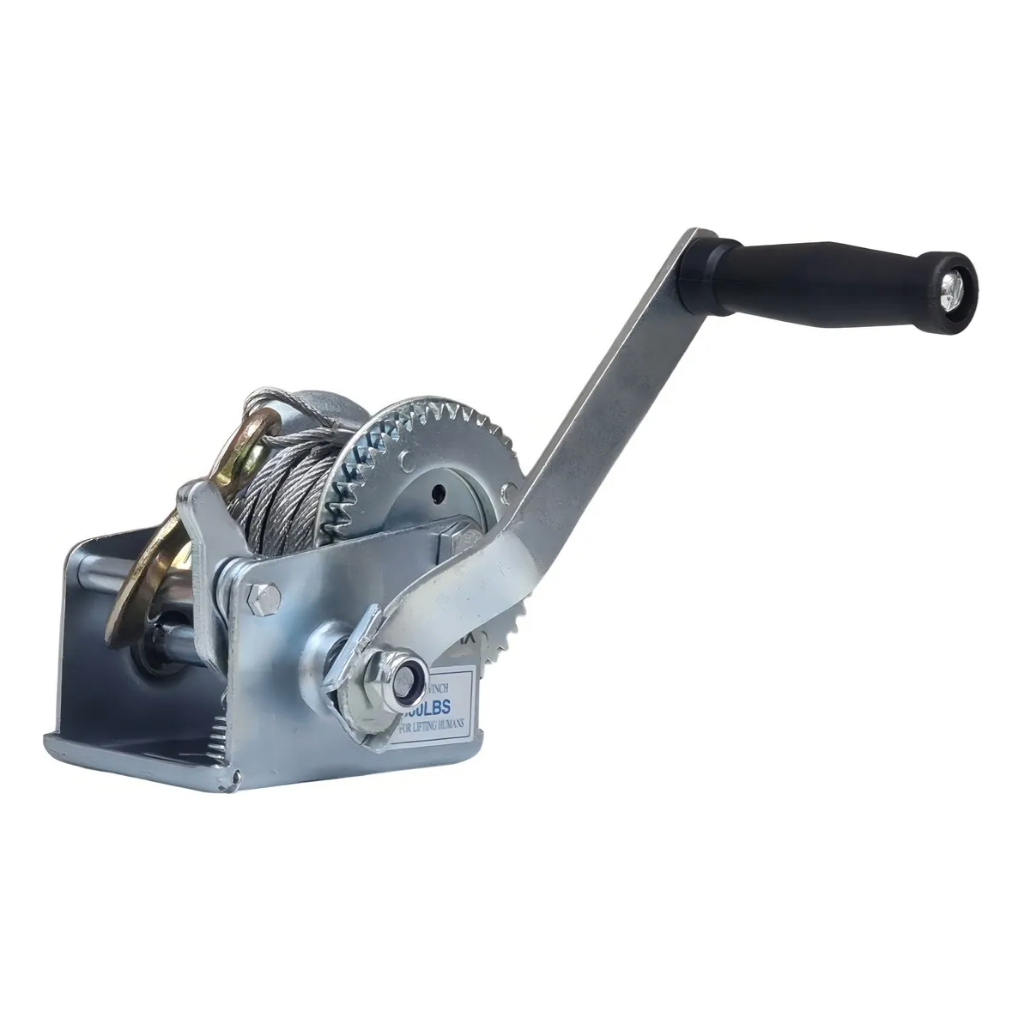 Guincho Manual Catraca Para Carreta Carretinha De Barco Lancha Jet Ski 600lbs Com 7 Metros de Cabo De Aço 4mm