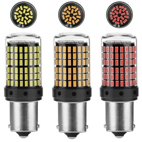LAMPADA LED FIAT UNO RÉ FREIO SETA 1156 1157 AMARELO/BRANCO/ VERMELHO em Oferta na Shopee