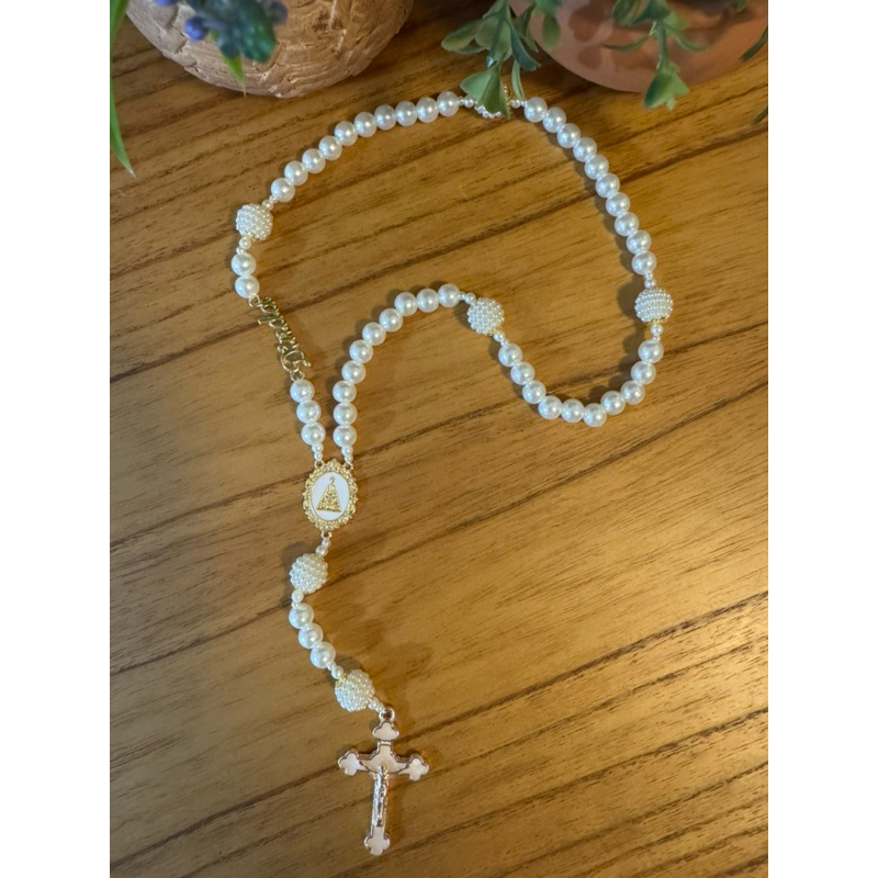 kit Terço Para Madrinha com caixa de presente e organza | ENVIAR NOME NA HORA DA COMPRA | Terço Batizado | Terço Dinda