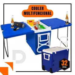 Cooler Multifuncional Super Térmica 32 Litros Casa Praia Multiuso