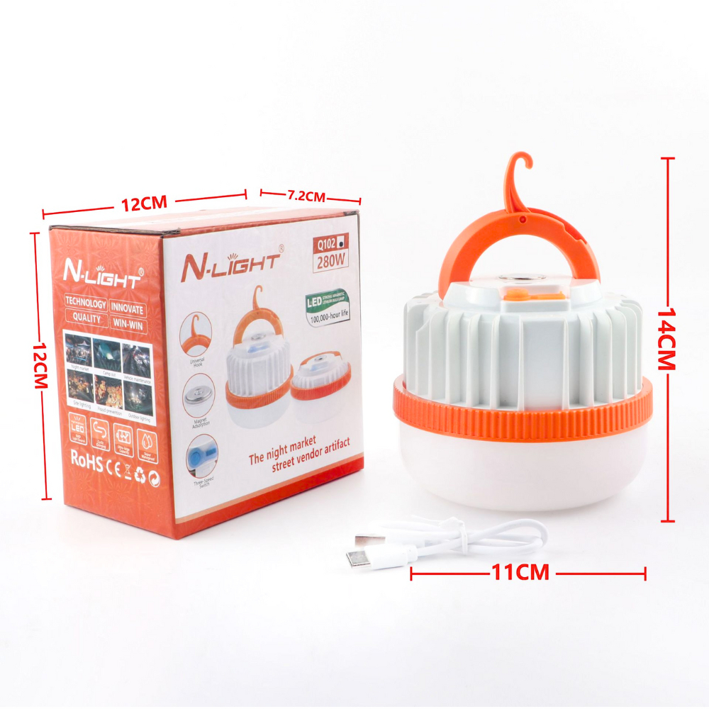 Lâmpada Retrátil Recarregável - Magnética de Alto Brilho LED de Emergência p/Acampamento ao ar livre