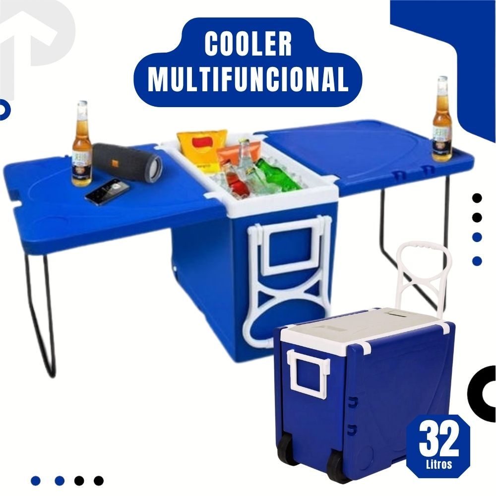 Imagem Cooler Multifuncional Super Térmica 32 Litros Casa Praia Multiuso
