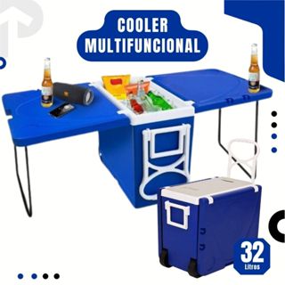 Cooler Multifuncional Super Térmica 32 Litros Casa Praia Camping Viagens Multiuso em Oferta na Shopee