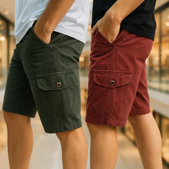 kit 2 Bermuda Cargo Masculina Short Masculino Com 6 Bolsos