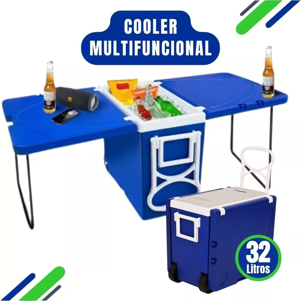 Cooler Multifuncional Super Térmico 32L – Com Mesa Retrátil ou Sem — imagem 1