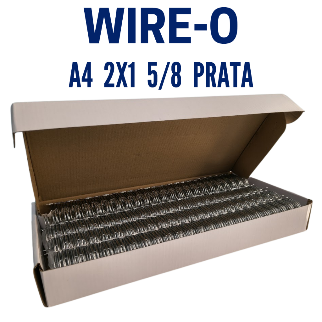 WIRE-O ENCADERNAÇÃO 2X1 A4 5/8 120 FOLHAS PRATA em Oferta na Shopee