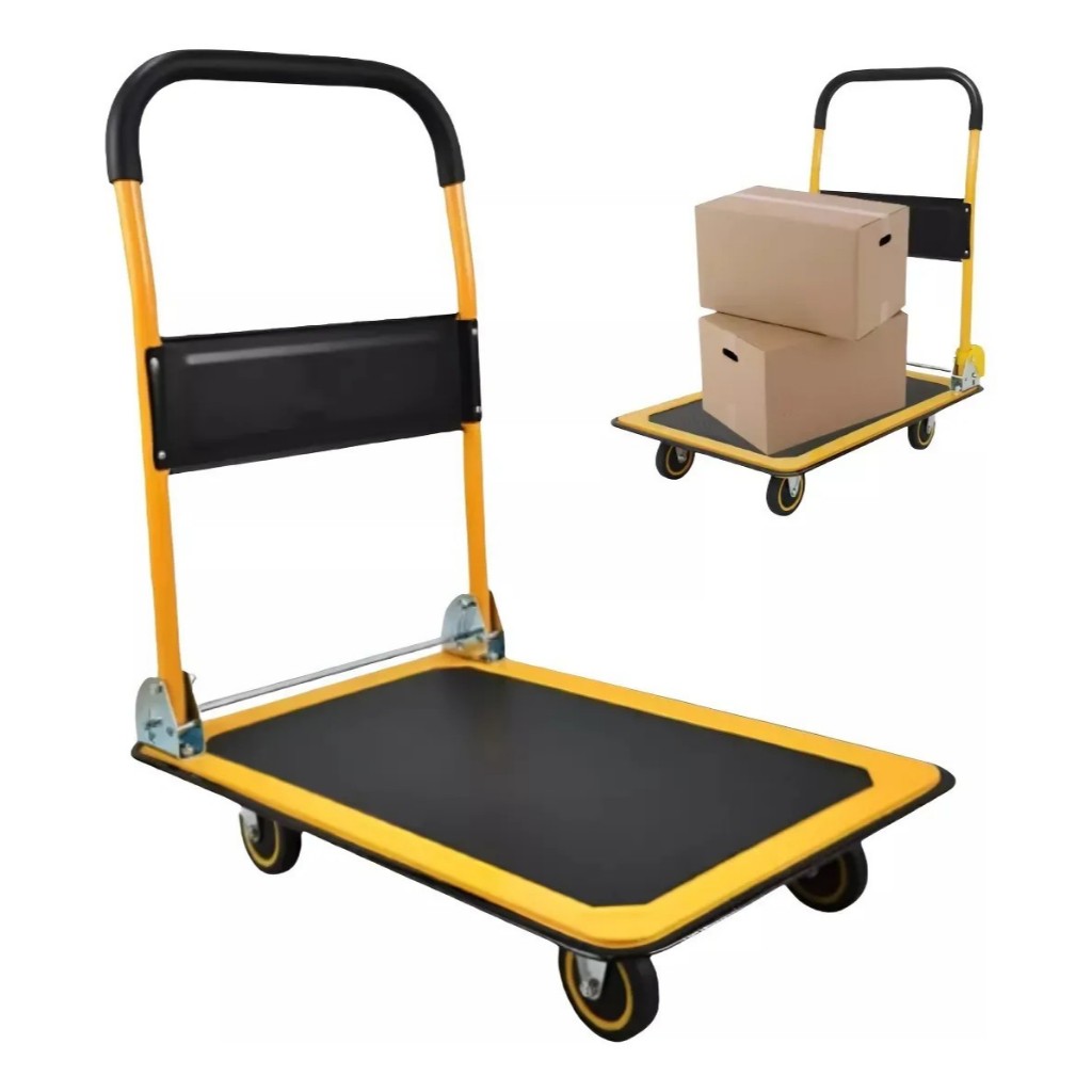 Carrinho de Carga Dobrável 150kg Plataforma Inovarion Resistente e Prático