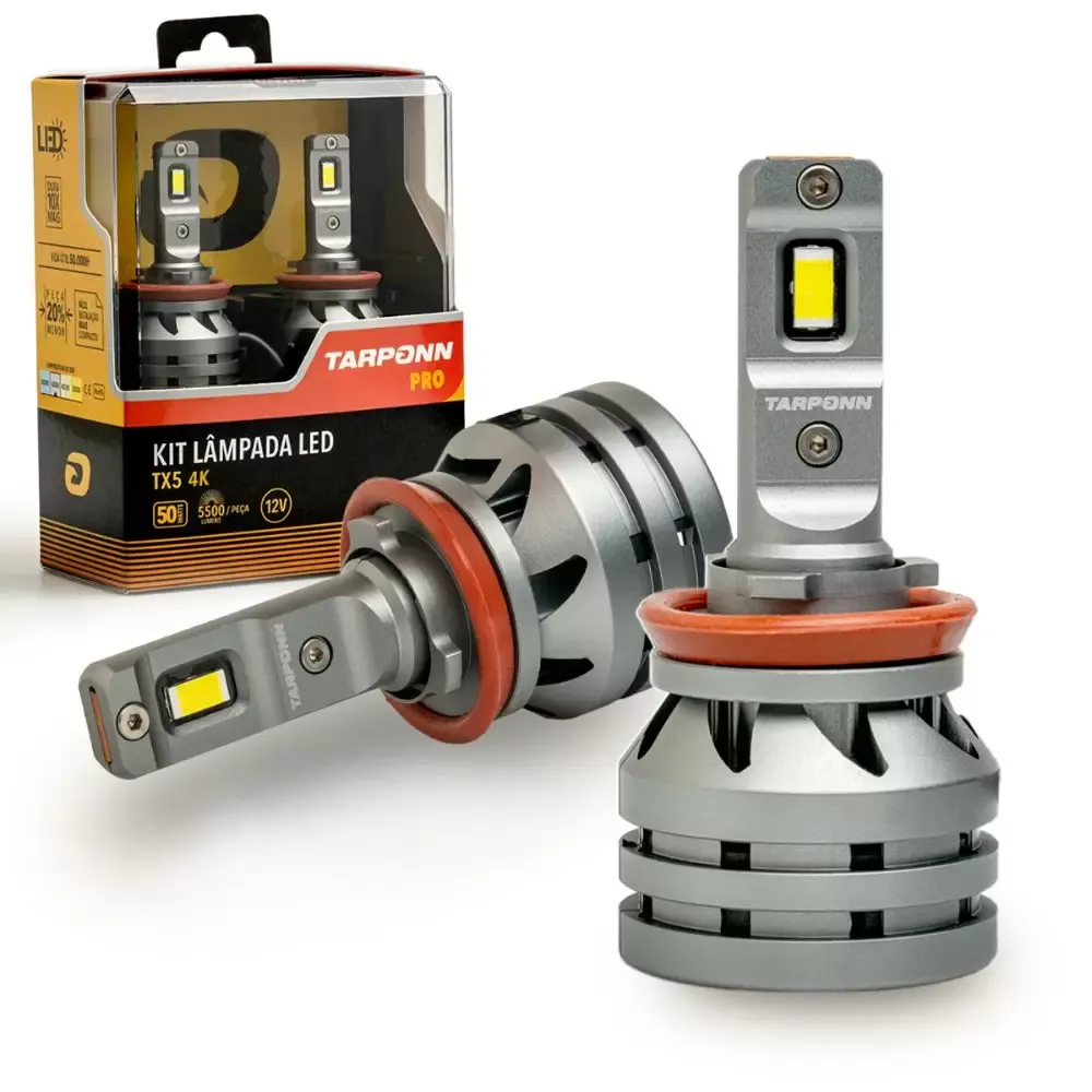 Kit Lâmpadas Led Tarponn TP-6417 TX5 Pro H8/H9/H11/H16-A 4000K 50w