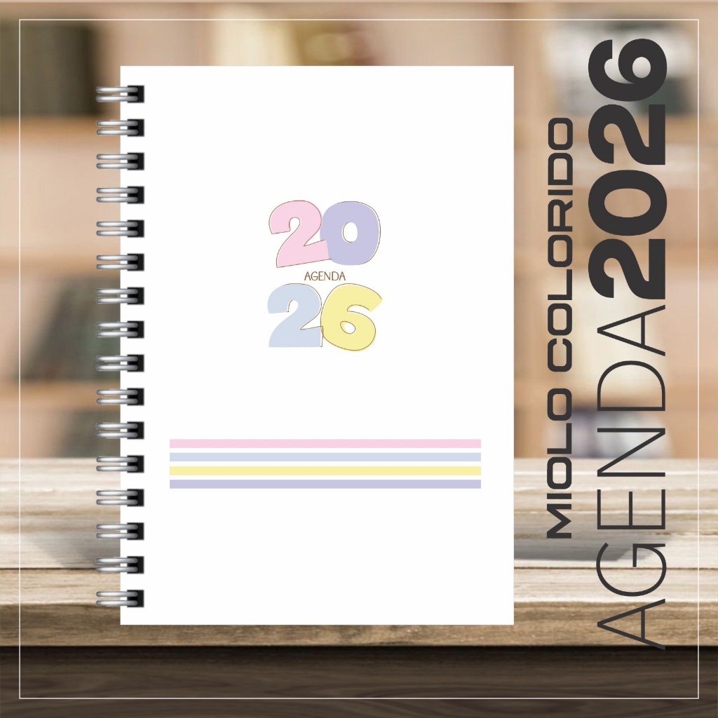 Agenda Personalizada 2026 - Personalize como quiser a capa  Agenda  Colorida
