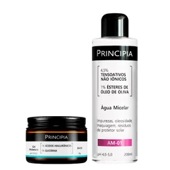 Principia Kit Limpeza e Hidratação c/ Água Micelar AM-01 + Gel Hidratante GH-01