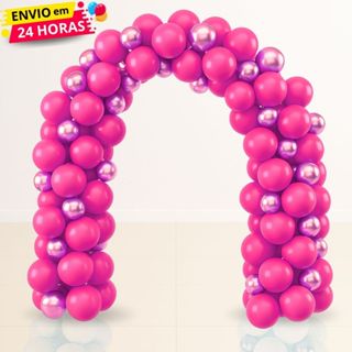 Kit 75 Balões Latex e Cromado - Pink e Rosa Cromado Decoração Aniversário Festas e Eventos em Oferta na Shopee