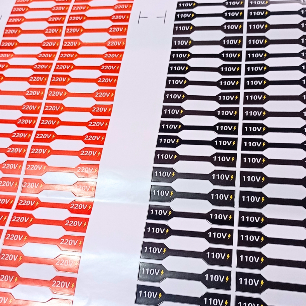 Etiquetas Adesivas Vinil Identificador de Voltagem 110V/220V para Cabos Tomadas e Aparelhos em Oferta na Shopee