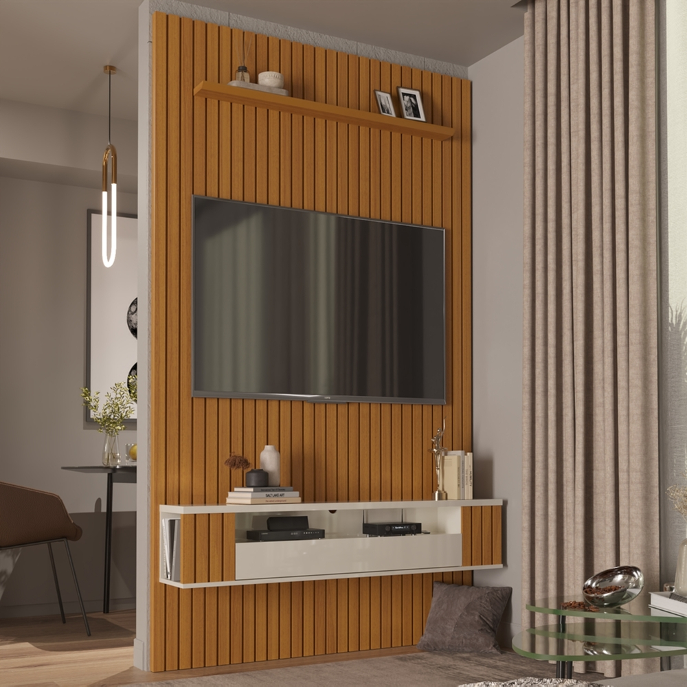 Painel Ripado para TV Até 75 Polegadas Intense com Nicho Luxo em Oferta na Shopee