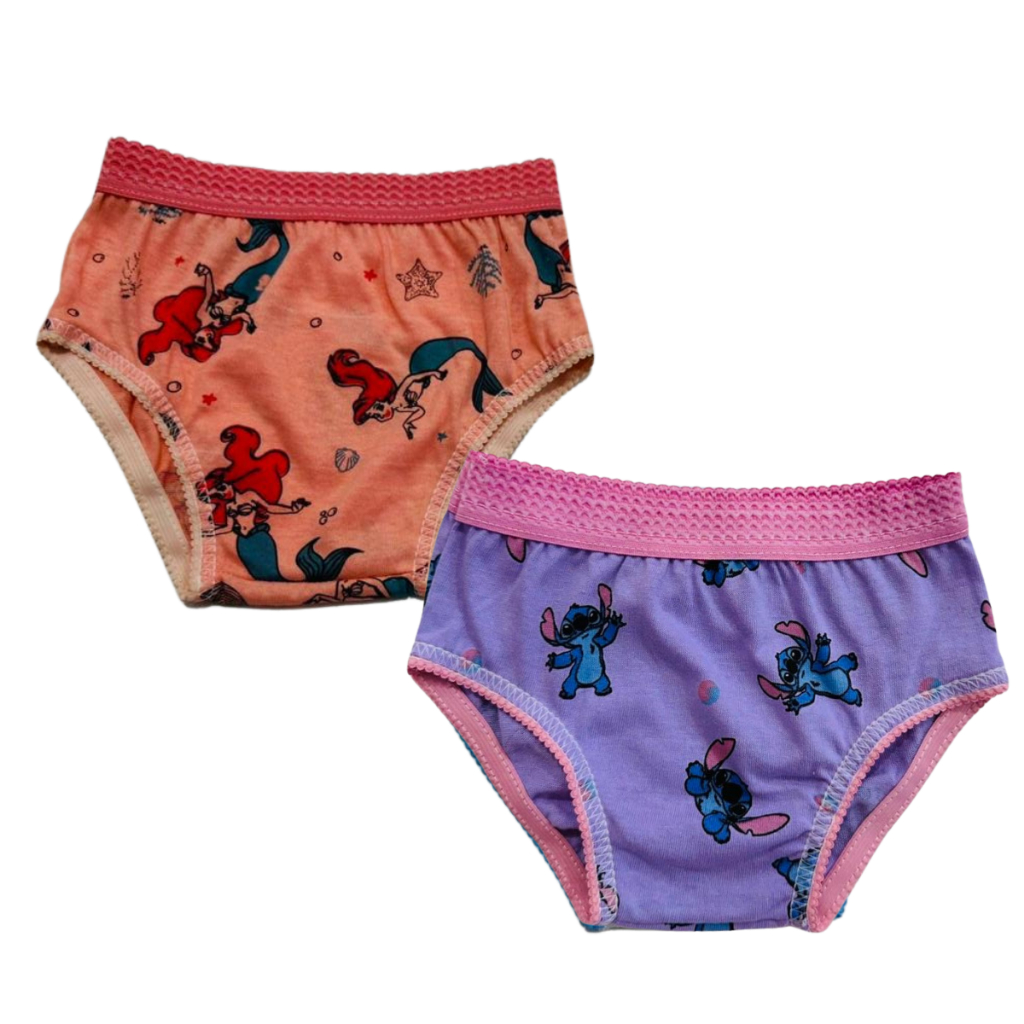 Kit 5 Calcinha Infantil Criança Algodão Estampada Cós Elástico