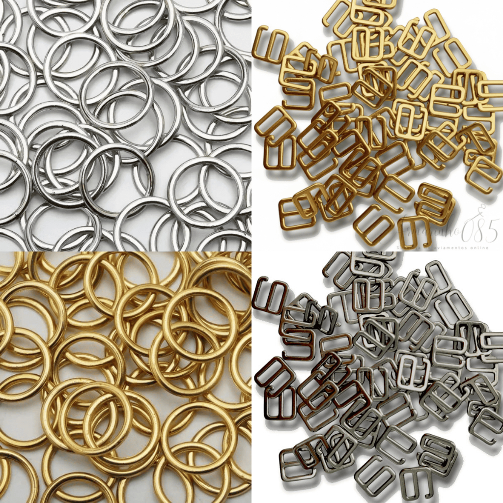 Argola / Regulador / Gancho Metal 10mm C/100 unidades - Escolha a cor