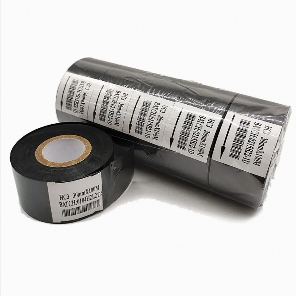 Fita Ribbon para Datador Térmico 30mm x 100m - Cor Preta