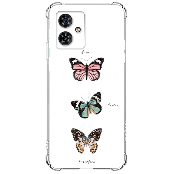 Motorola Moto G06 , G56 E G76  Capa Tpu Desenhos Variados Capinha Case Borboletas - detalhe