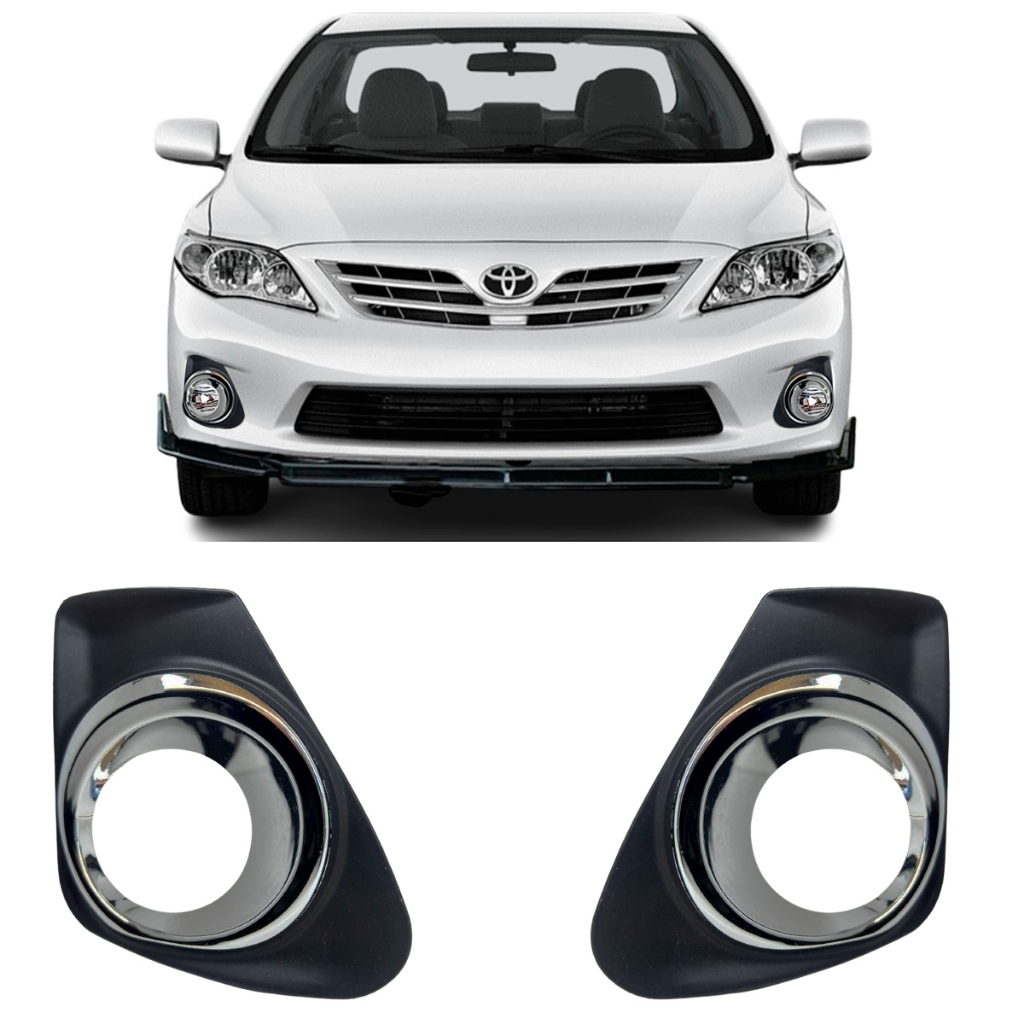 Par Moldura Cromada Milha Neblina Corolla 2012 2013 2014 em Oferta na Shopee