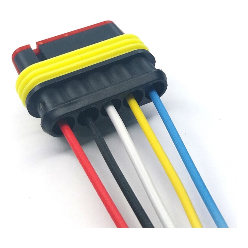 02 Chicotes Plug Reparo 5 vias para Caminhão Lanterna Randon Guerra Librelato — imagem 2 de 2