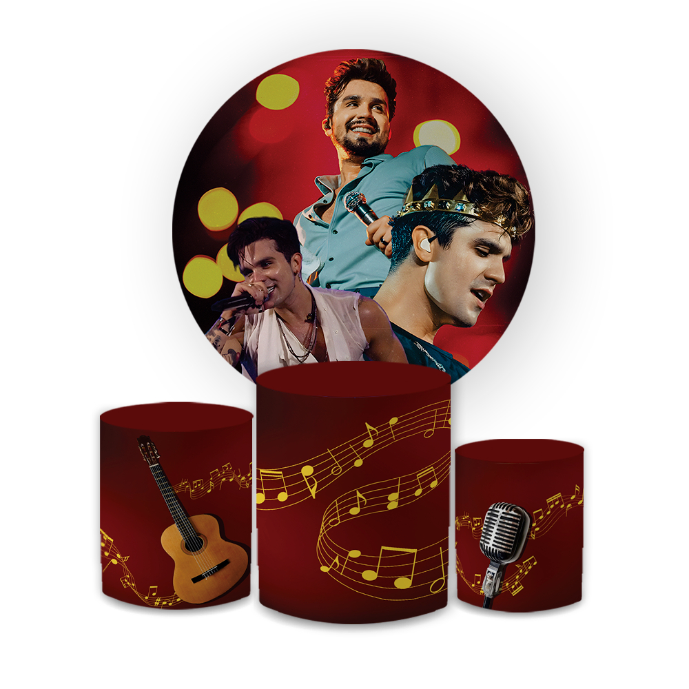 Kit Capas Festiva Para Painel Cilindros Aniversario Decoração Lançamento Luan Santana Bibi Paineis