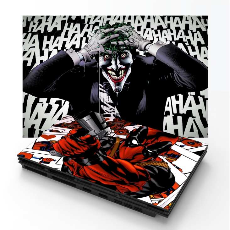 Skin para PS2 Slim - DeadPool - Coringa - Adesivo para Console e Controle. em Oferta na Shopee