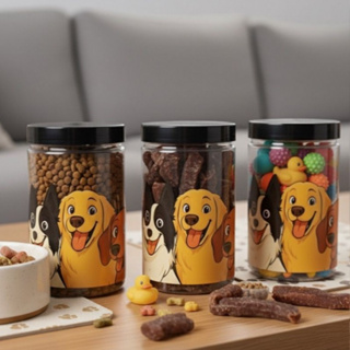 Pote Multiuso para Ração, Petiscos e Brinquedos Pets – Dogs – Boca Larga 1700ml – Porta Ração, petiscos brinquedos em Oferta na Shopee