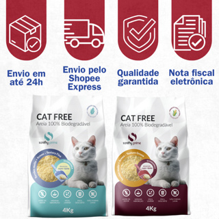 Areia Higiênica para Gatos Cat Free  100% Biodegradavel em Oferta na Shopee
