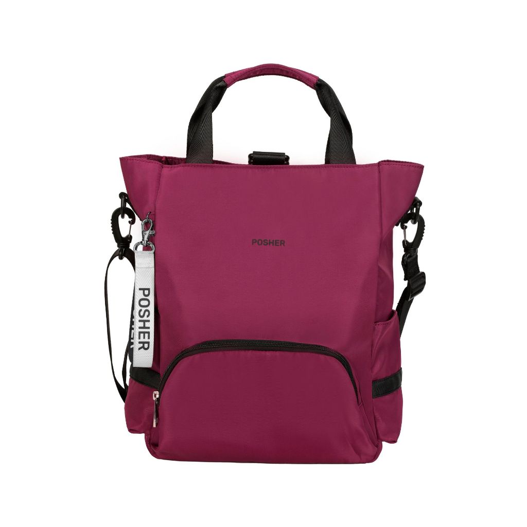 Bolsa Lily 2 em 1 Mochila Antifurto para Notebook 14" Vinho - Posher