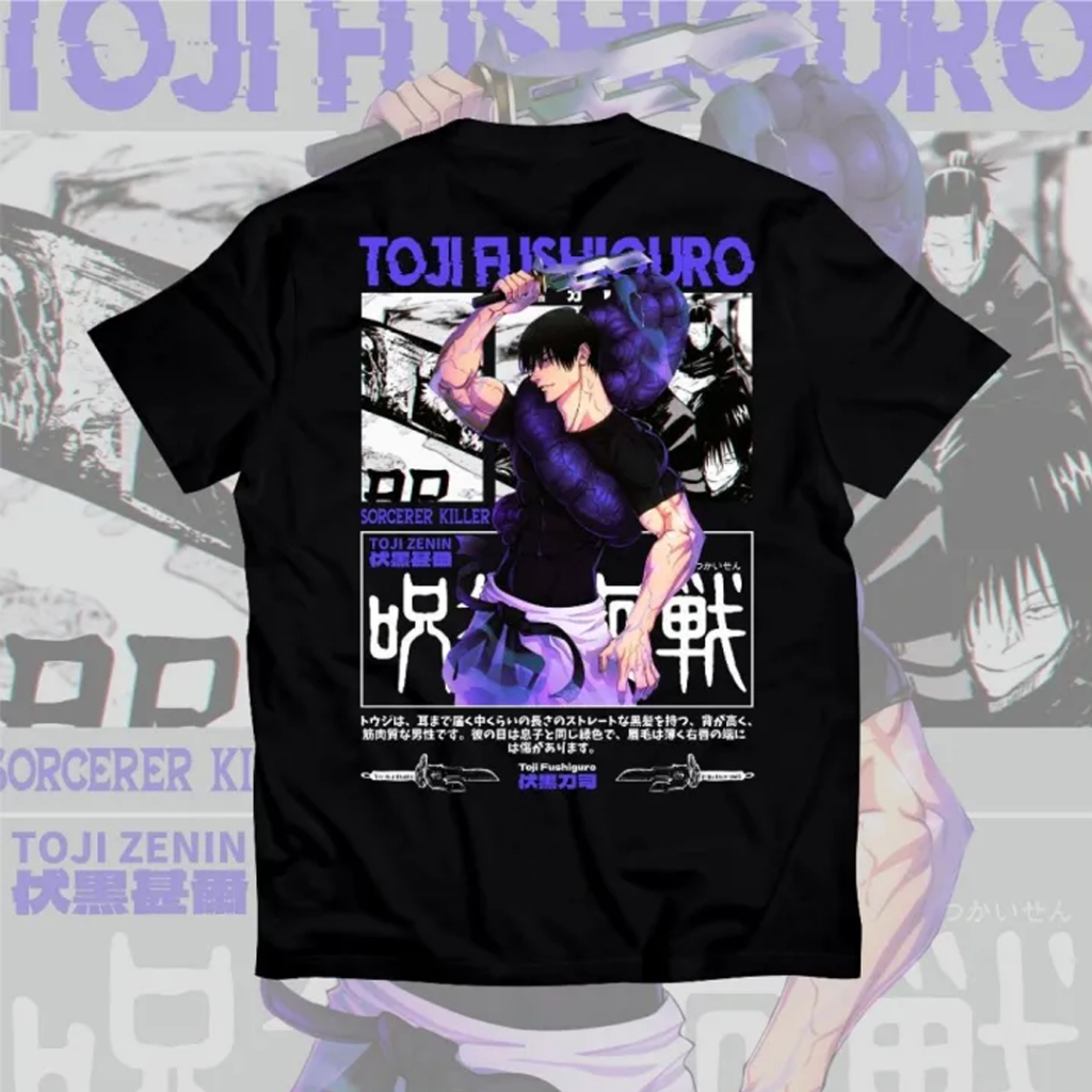 Camiseta Algodão Anime Toji Fushiguro Jujutsu Kaisen em Oferta na Shopee