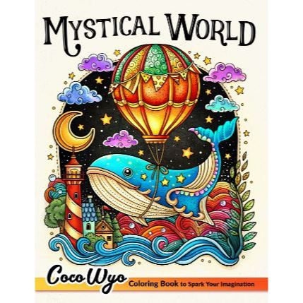 Mystical World 40 Desenhos para colorir FOLHAS SOLTAS + Acetato NÃO VAI ENCADERNADO em Oferta na Shopee