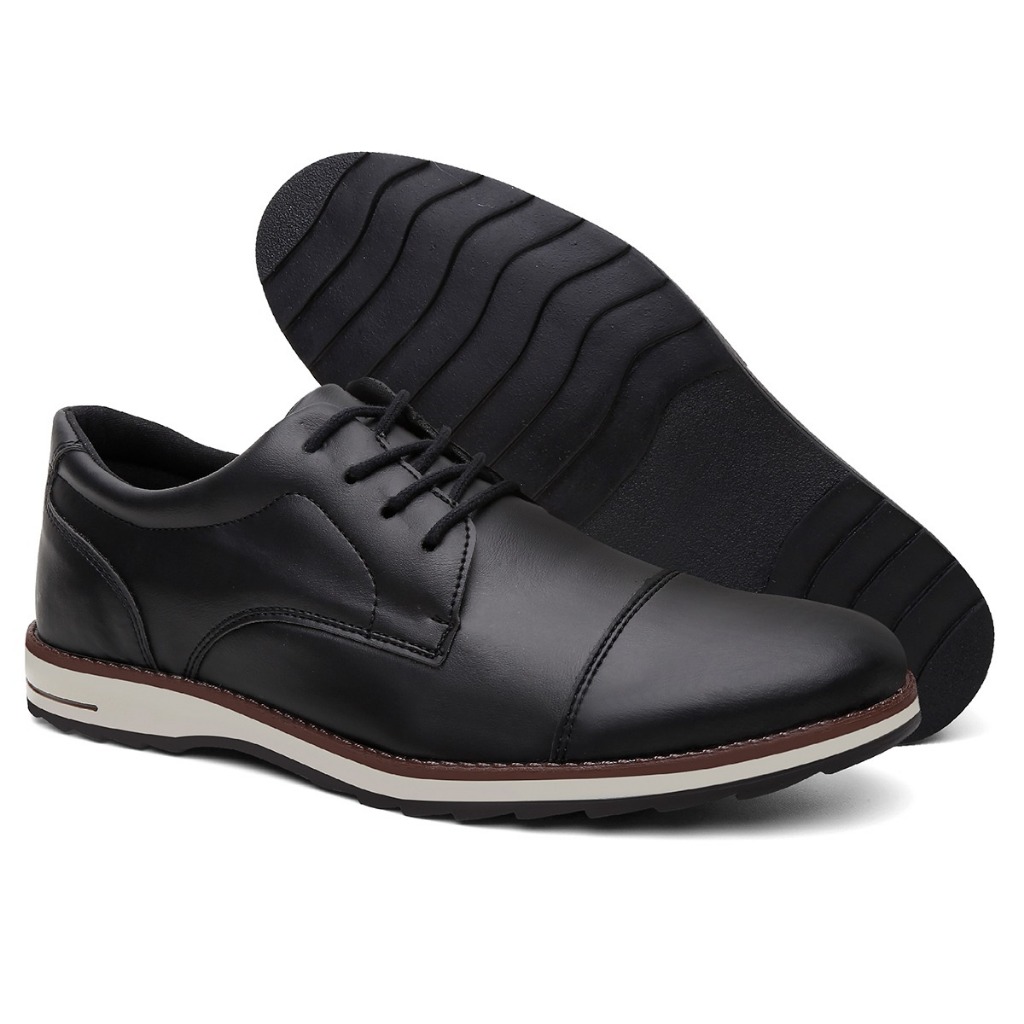 Sapato Oxford Masculino Vicerinne Casual Elegante Confortável Homem Social Cadarço