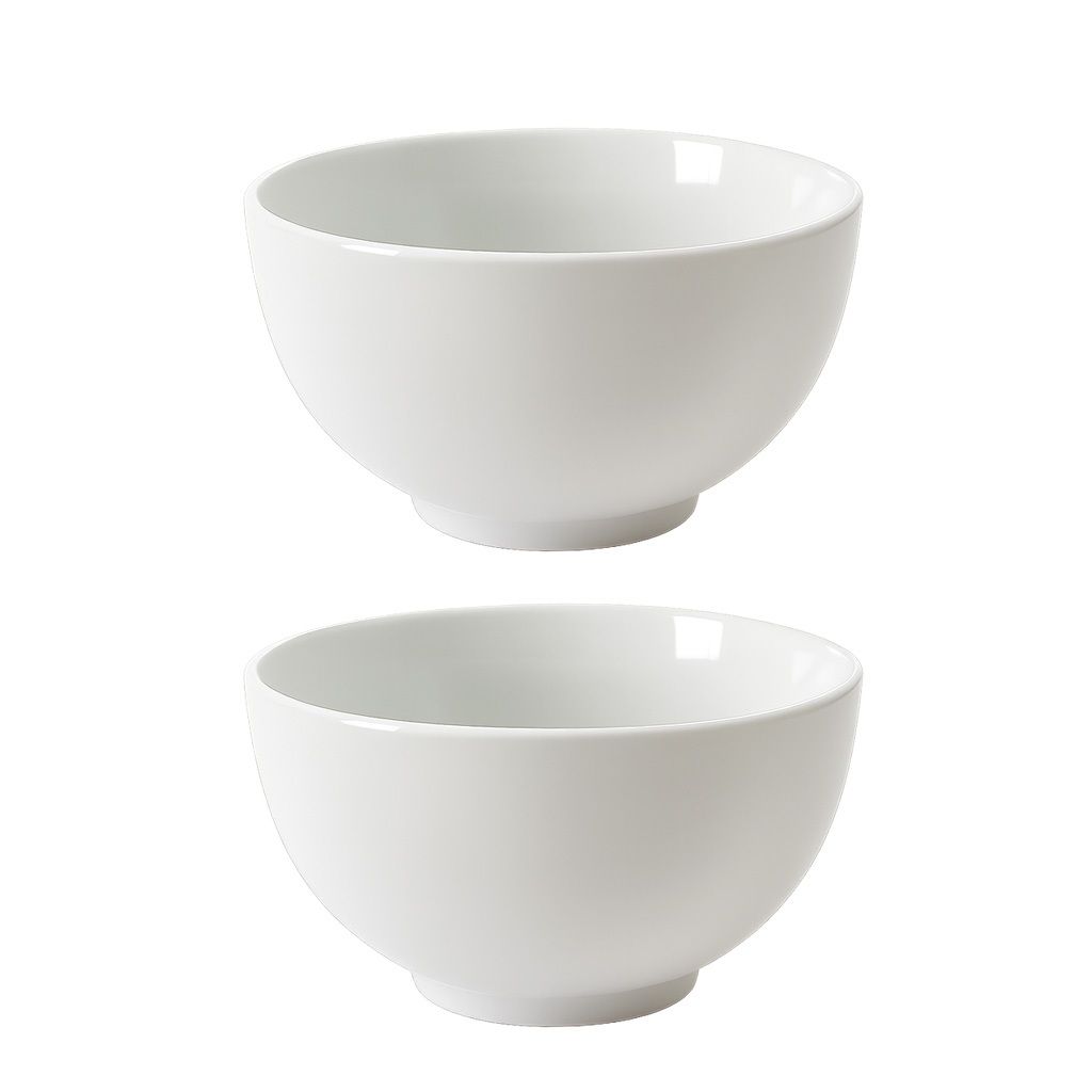 2 Bowl Tigela Porcelana Branca 450ml Japonesa Caldo Sopa