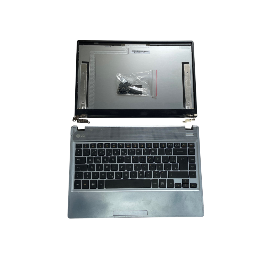 Carcaça Completa + Dobradiças + Teclado Notebook LG Lgp43 P430
