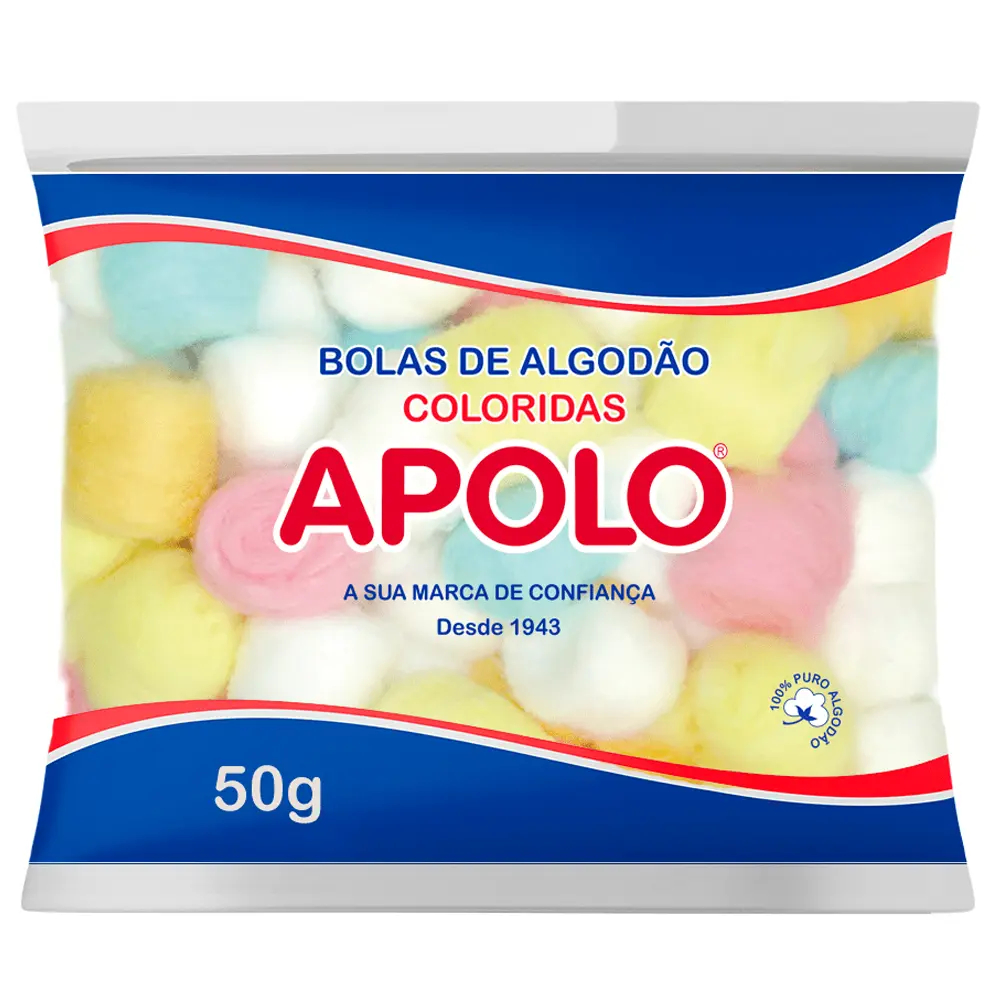 Apolo Bolas de Algodão 50g - Colorido em Oferta na Shopee