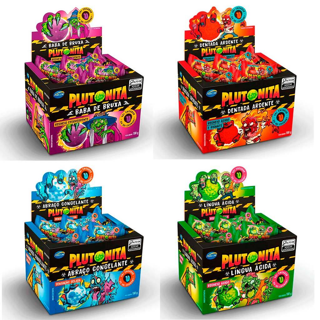 Kit 4 Chicletes Plutonita Halloween